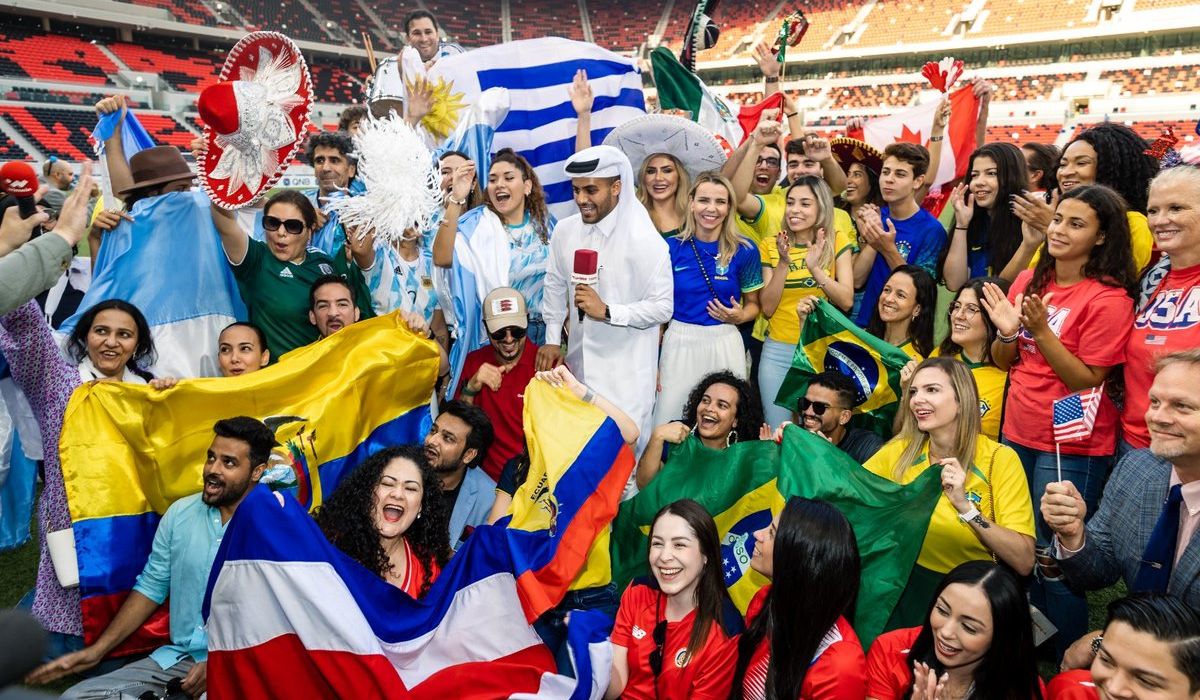 Fans from the Americas visit the Ahmad Bin Ali Stadium